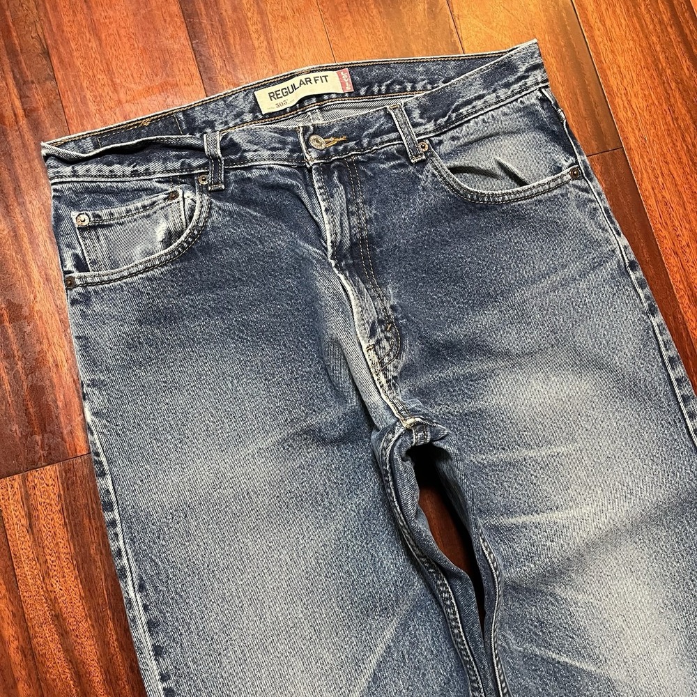 Vintage Levis Jeans Mens 36x36 True To Size 505 Regular Fit Blue Fade Grunge Y2K